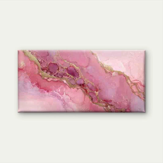 Pink Golden Accents Abstract Wall Art Canvas Office Home Room Framed 120x60cm