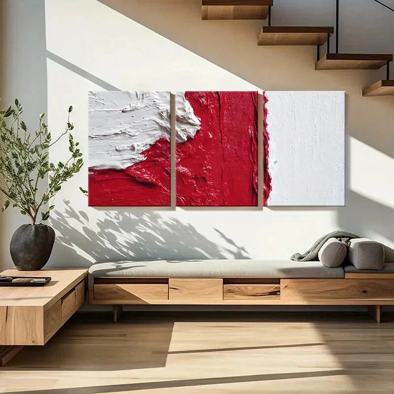 3pcs Abstract Art Contemporary Design Poster Metal Print Ready to Hang Art - Bella Home Decor