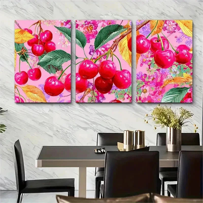 3pcs Retro Funky Dopamine Aesthetic Perfect Wall Art Set Canvas Framed 50x70cm - High Quality Print 100% Australian Made Wall Canvas Ready to Hang