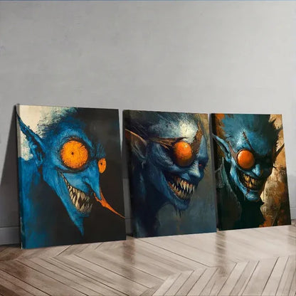 3pcs Featuring a Forest Demon Wall Art Canvas Unframed - High Quality Print 100% Australian Made Wall Canvas