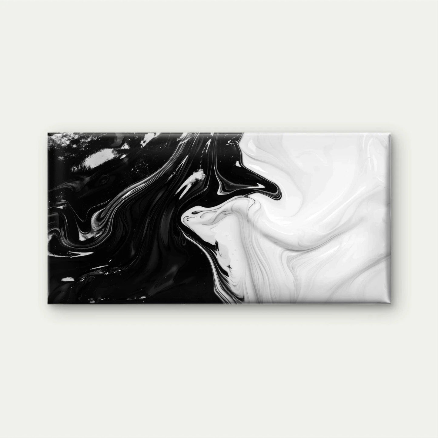 Black and White Abstract Wall Art Canvas Office Home Room Framed 120x60cm