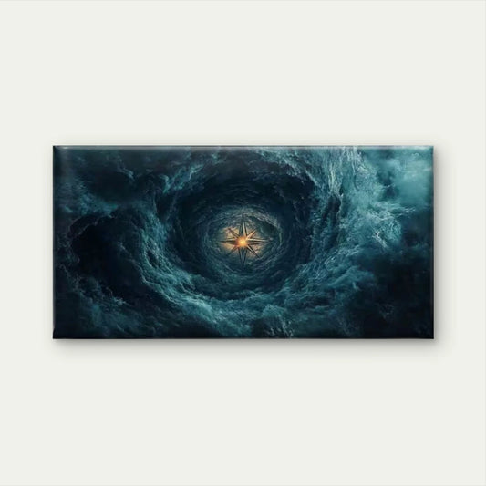 Ocean’s North Star Wall Art Canvas Office Home Room Framed 120x60cm