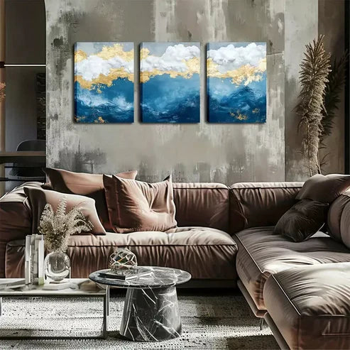 3pcs Good-Looking Artwork, Abstract Patterns Wall Art Canvas Unframed - High Quality Print 100% Australian Made Wall Canvas - Bella Home Decor