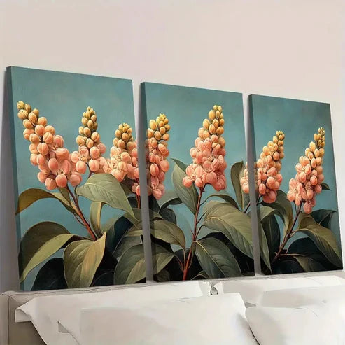 3pcs Tropical Milkweed Vintage Interiors a Wall Art Canvas Unframed - High Quality Print 100% Australian Made Wall Canvas - Bella Home Decor
