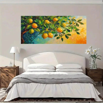 Lemon Tree Branch Wall Art Canvas Office Home Room Framed 120x60cm