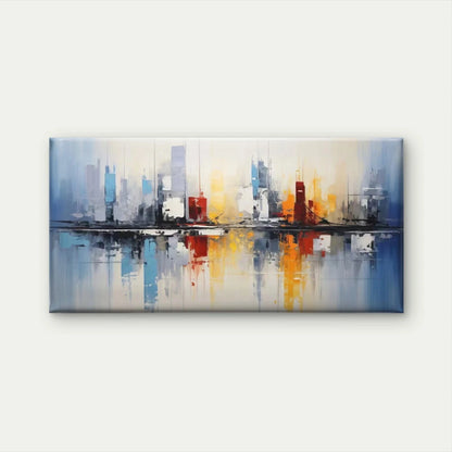 Abstract Colorful Urban Landsca Wall Art Canvas Office Home Room Framed 120x60cm