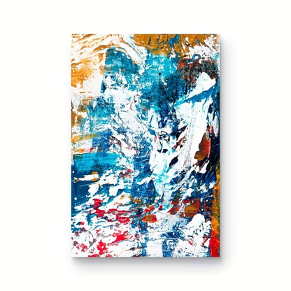 Abstract Oil Painting Strokes Metal Print Ready to Hang