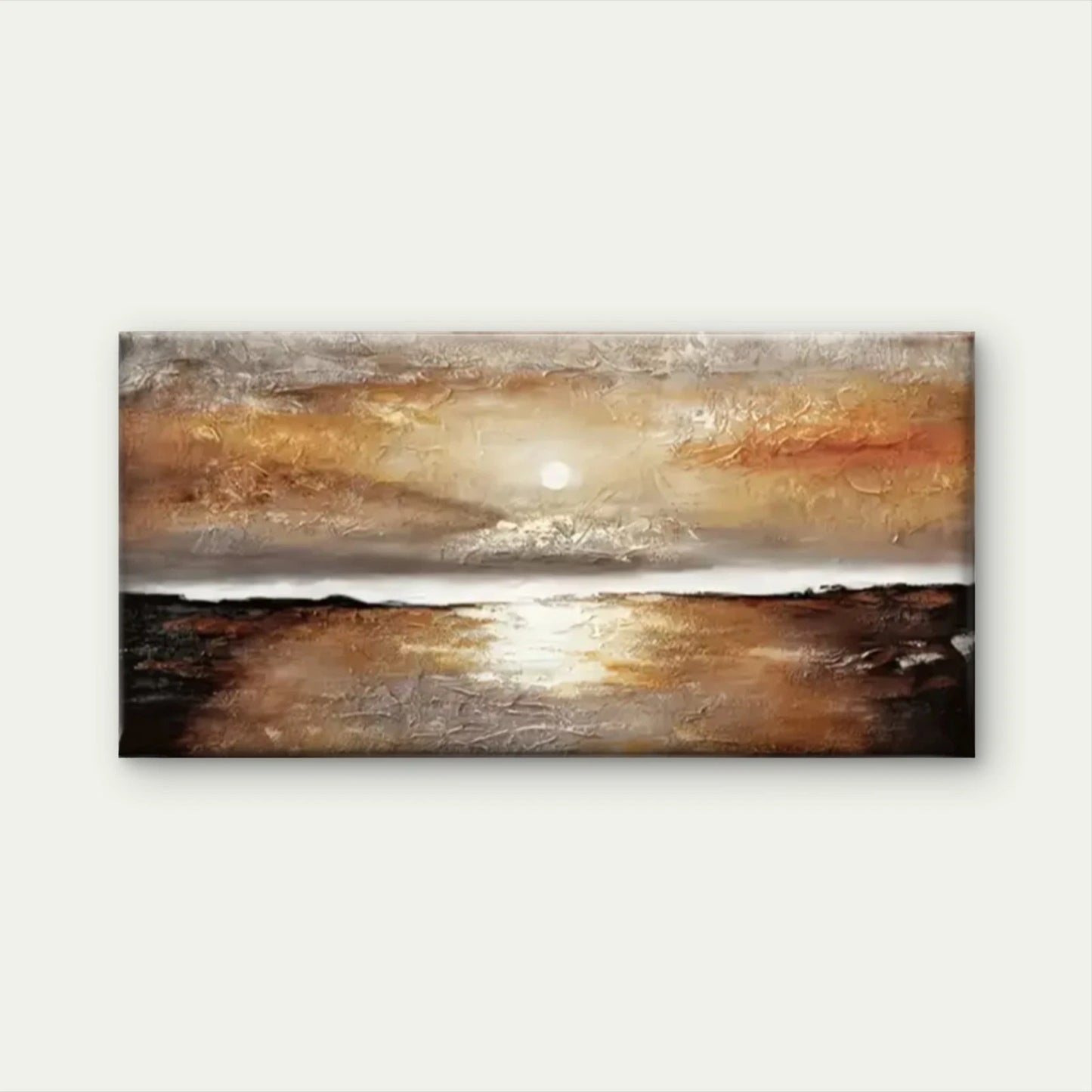 Sunset Abstract Perfect Wall Art Canvas Office Home Room Framed 120x60cm