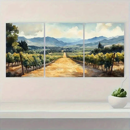 3pcs Oregon Landscape with Lush Greenery Metal Print Ready to Hang Art - Bella Home Decor