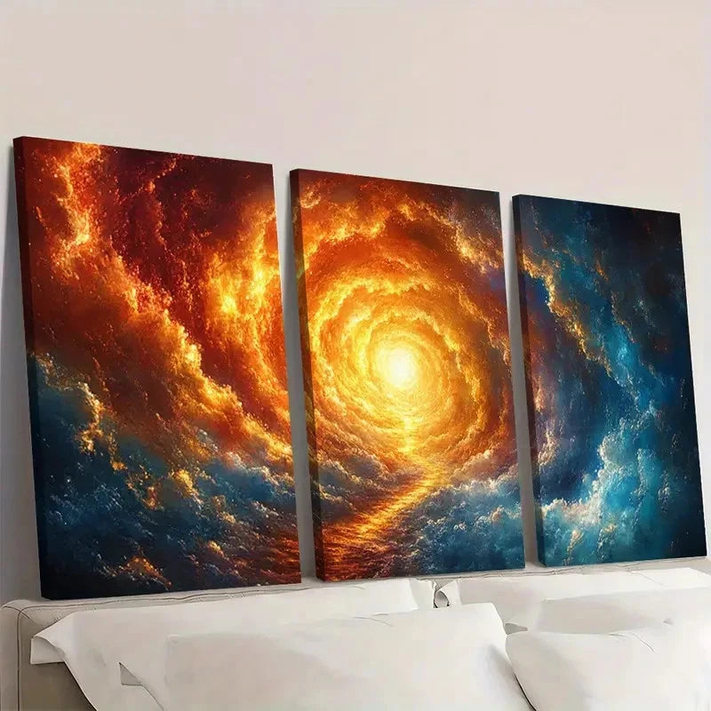 3pcs Cosmic Sunset Canvas Art Prints R   Wall Art Set Canvas Framed 40x60cm - High Quality Print 100% Australian Made Wall Canvas Ready to Hang - Bella Home Decor