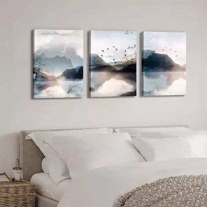 3pcs Watercolor Landscape Art Set Canvas Unframed - High Quality Print 100% Australian Made Wall Canvas