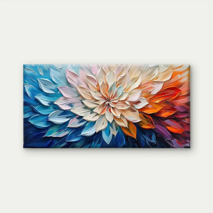 Abstract Floral Wall Art Canvas Office Home Room Framed 120x60cm
