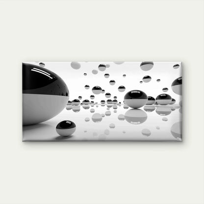 Abstract Black And White Wall Art Canvas Office Home Room Framed 120x60cm - Bella Home Decor