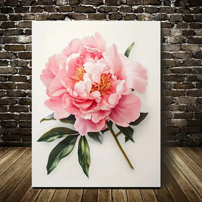 Beautiful Carnation Colorful Vibrant Peony Painting 40x60cm Metal Print Ready to Hang - Bella Home Decor