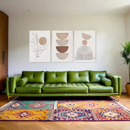 3pcs Bohemian Abstract Canvas Framed 40x60cm - High Quality Print 100% Australian Made Wall Canvas Ready to Hang - Bella Home Decor
