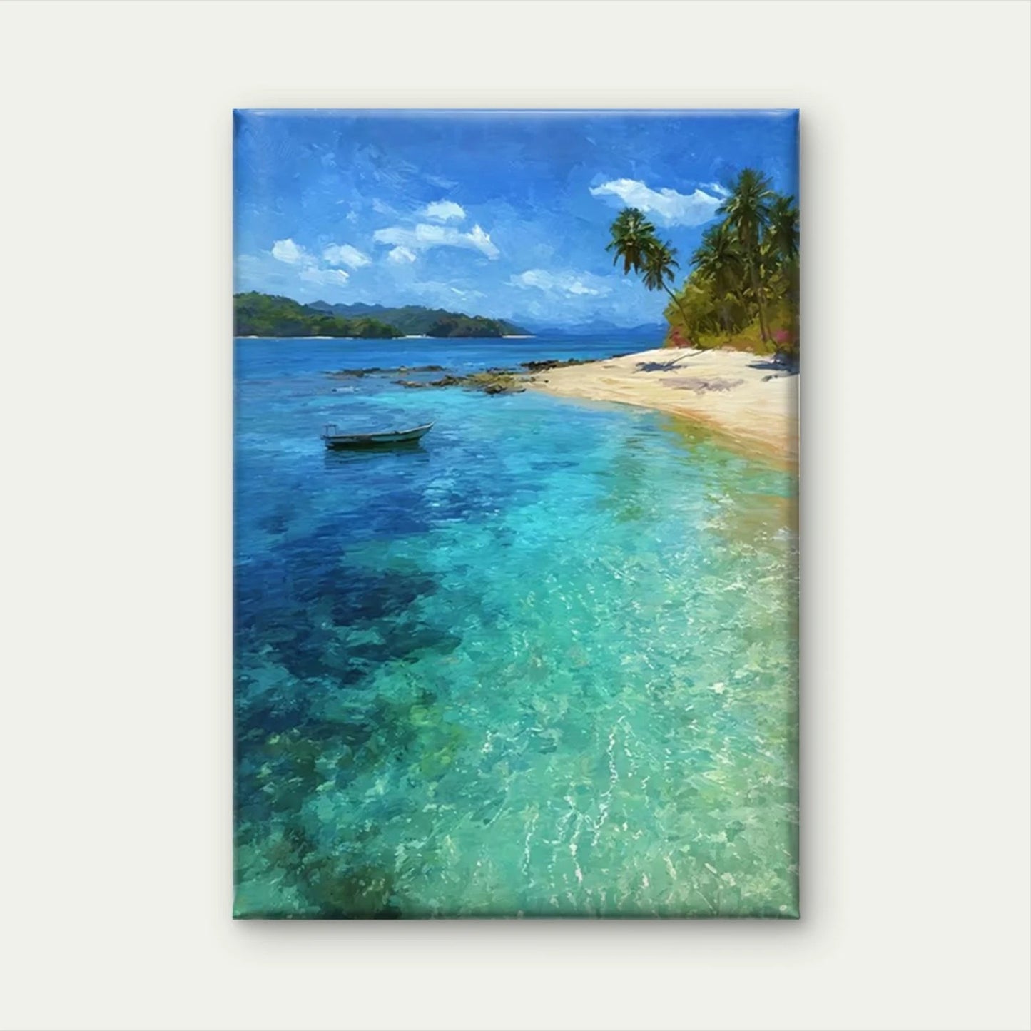 Fiji Island Beach Scene Metal Print Ready to Hang