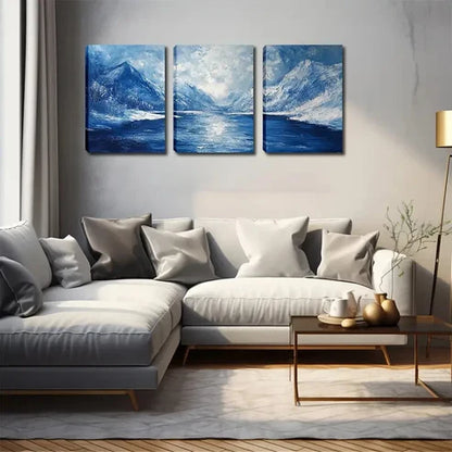 3pcs Immersive, Polar Ice and Snow Wall Art Set Wall Art Canvas Unframed - High Quality Print 100% Australian Made Wall Canvas