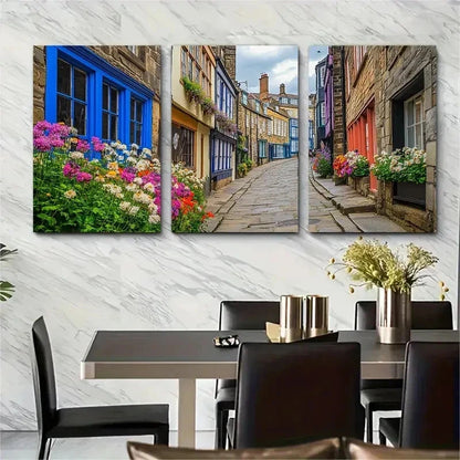 3pcs Durham Travel Floral Nature Perfect Wall Art Set Canvas Framed 50x70cm - High Quality Print 100% Australian Made Wall Canvas Ready to Hang - Bella Home Decor