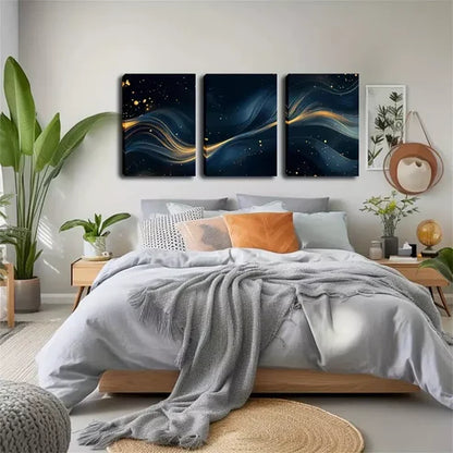 3pcs Solid Pattern Landscape Theme Wall Art Set Wall Art Canvas Unframed - High Quality Print 100% Australian Made Wall Canvas