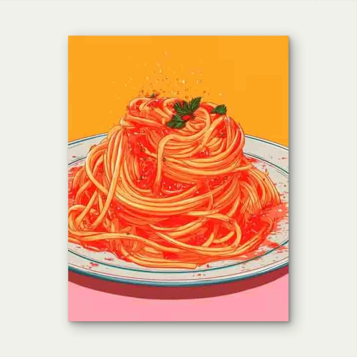 Italian Spaghetti Bolognese 60x90cm Metal Print Ready to Hang