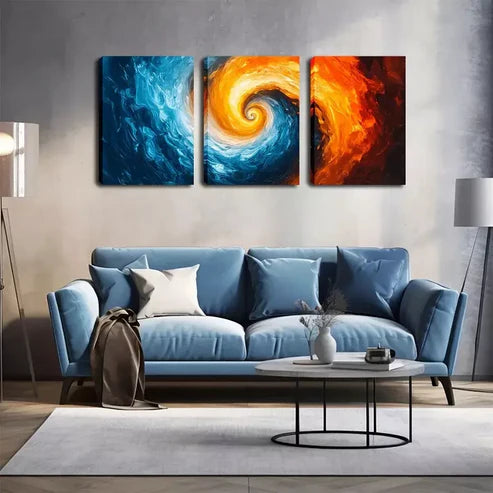 3pcs Abstract Display of The Galaxy Wall Art Canvas Unframed - High Quality Print 100% Australian Made Wall Canvas - Bella Home Decor
