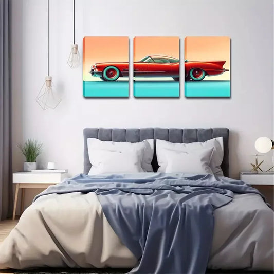 3pcs Incredible Car, Attractive Artwork Wall Art Set Canvas Framed 40x60cm - High Quality Print 100% Australian Made Wall Canvas Ready to Hang