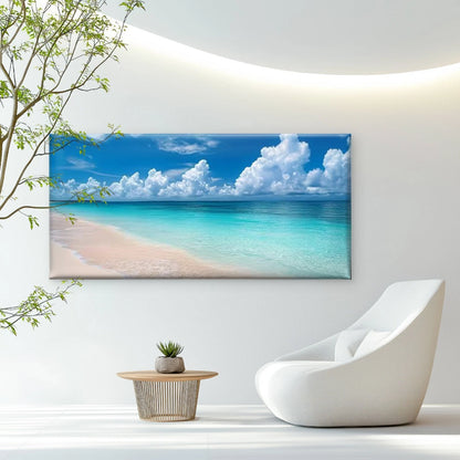 Beach Scenery Coastal Landscape Wall Art Canvas Office Home Room Framed 120x60cm - Bella Home Decor