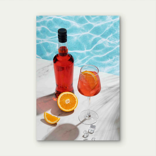 Delicious Italian Cocktail 60x90cm Metal Print Ready to Hang