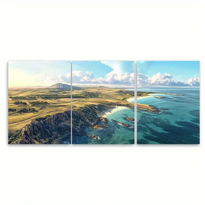 3pcs Beautiful Scene Of Phillip Island Australia Wall Art Set Canvas Framed 40x60cm - High Quality Print 100% Australian Made Wall Canvas Ready to Hang - Bella Home Decor