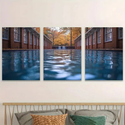 3pcs Waterfalls Crashing Over Rocks Perfect Wall Art Set Canvas Framed 40x60cm - High Quality Print 100% Australian Made Wall Canvas Ready to Hang - Bella Home Decor