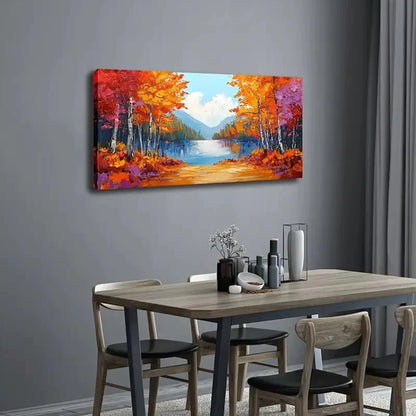 The Beautiful Autumn Mountains Wall Art Canvas Office Home Room Framed 120x60cm