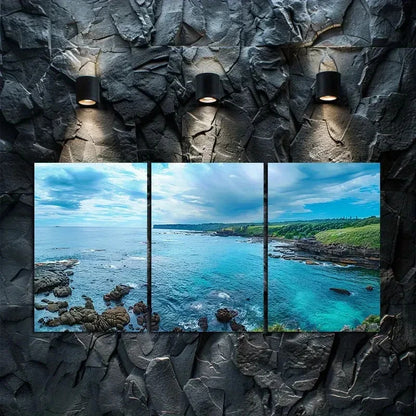 3pcs Sydney Rocky Shore in Australia  Wall Art Set Canvas Framed 40x60cm - High Quality Print 100% Australian Made Wall Canvas Ready to Hang
