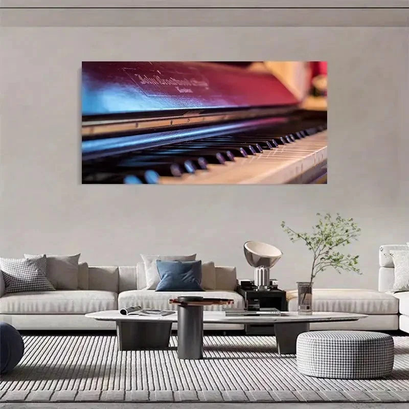 Classical Music Elegant Piano Wall Art Canvas Office Home Room Framed 120x60cm - Bella Home Decor