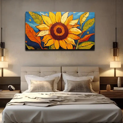 Super Large Sunflower Wall Art Canvas Office Home Room Framed 120x60cm