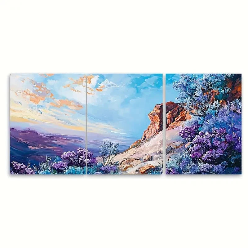 3pcs Ayers Rock Australian Wall Hanging   Wall Art Set Canvas Framed 40x60cm - High Quality Print 100% Australian Made Wall Canvas Ready to Hang - Bella Home Decor