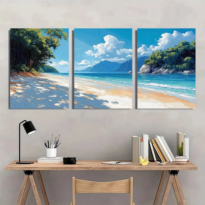3pcs National Park Travel Painting Metal Print Ready to Hang Art - Bella Home Decor