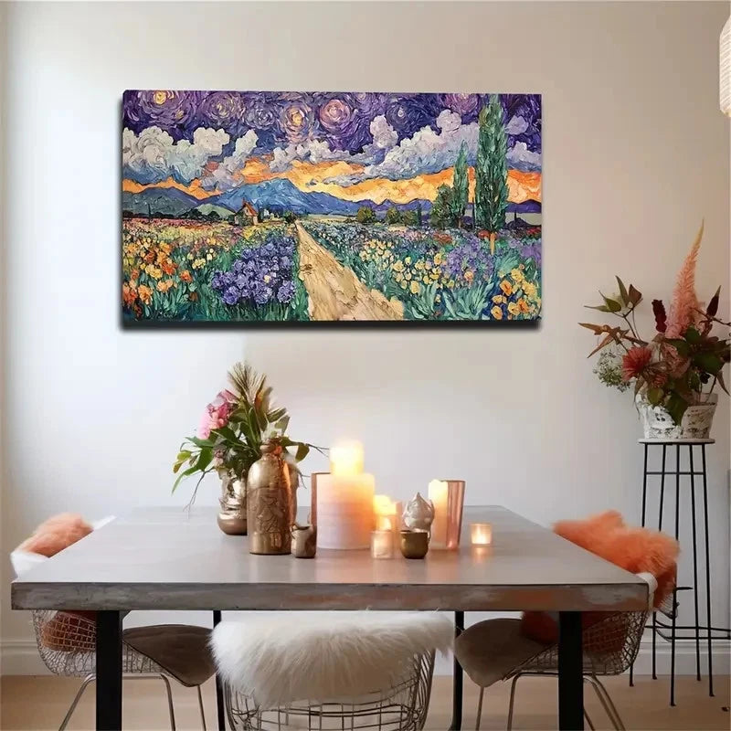 Magic Sky Plantation Nature Wall Art Canvas Office Home Room Framed 120x60cm