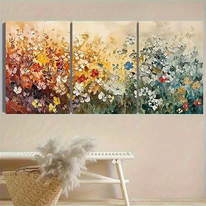 3pcs Autumn Leaves Wall Art Set Canvas Framed 60x90cm - High Quality Print 100% Australian Made Wall Canvas Ready to Hang - Bella Home Decor