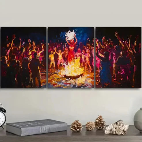 3pcs Luxurious, Opera Performance Wall Art Set Canvas Unframed - High Quality Print 100% Australian Made Wall Canvas
