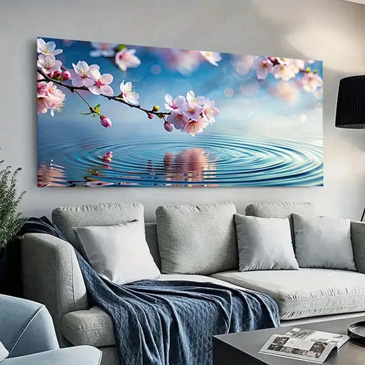 Cherry Blossoms Beauty Nature Wall Art Canvas Office Home Room Framed 120x60cm