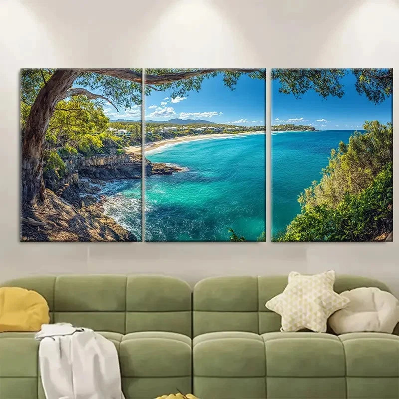 3pcs Australia Noosa Heads National Park Metal Print Ready to Hang Art - Bella Home Decor
