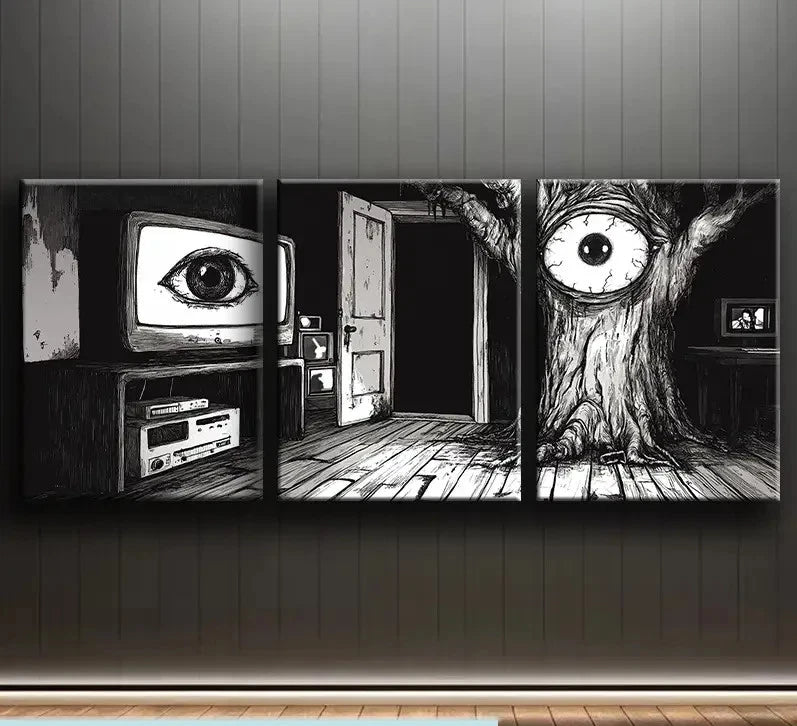 3pcs An Old Tree Eyes Metal Print Ready to Hang Art - Bella Home Decor