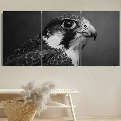 3pcs Bird Falcon, on canvas, thick layers Wall Art Set Canvas Framed 60x90cm - High Quality Print 100% Australian Made Wall Canvas Ready to Hang - Bella Home Decor
