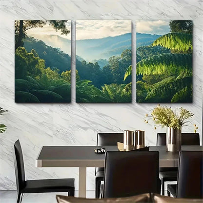 3pcs Dandenong Ranges National Park Floral Art Australia Wall Art Set Canvas Framed 40x60cm - High Quality Print 100% Australian Made Wall Canvas Ready to Hang - Bella Home Decor