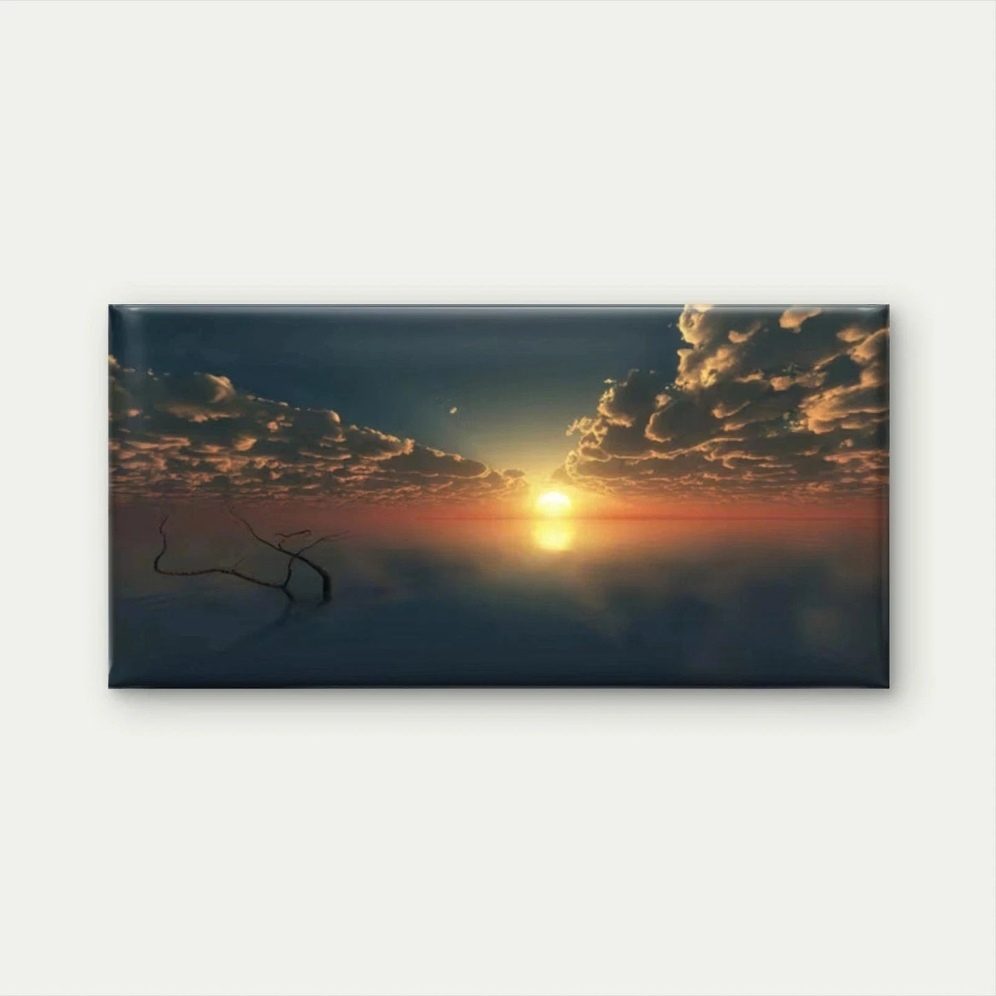 Sunset Serene Natural Scenery Wall Art Canvas Office Home Room Framed 120x60cm