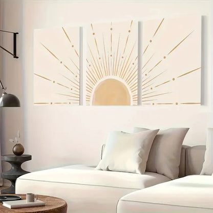 3pcs Bohemian Sunlight Medieval Retro   Wall Art Canvas  Wall Art Set Canvas Framed 40x60cm - High Quality Print 100% Australian Made Wall Canvas Ready to Hang - Bella Home Decor
