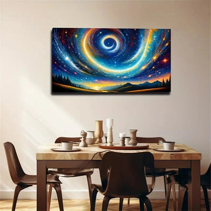 Earth Colorful Sky Wall Art Canvas Office Home Room Framed 120x60cm
