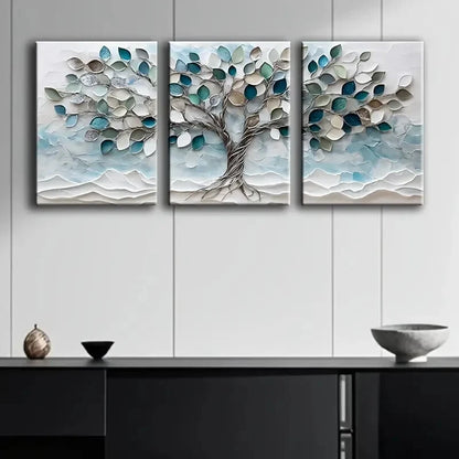 3pcs Tree of Life Premium Quality Metal Print Ready to Hang Art - Bella Home Decor