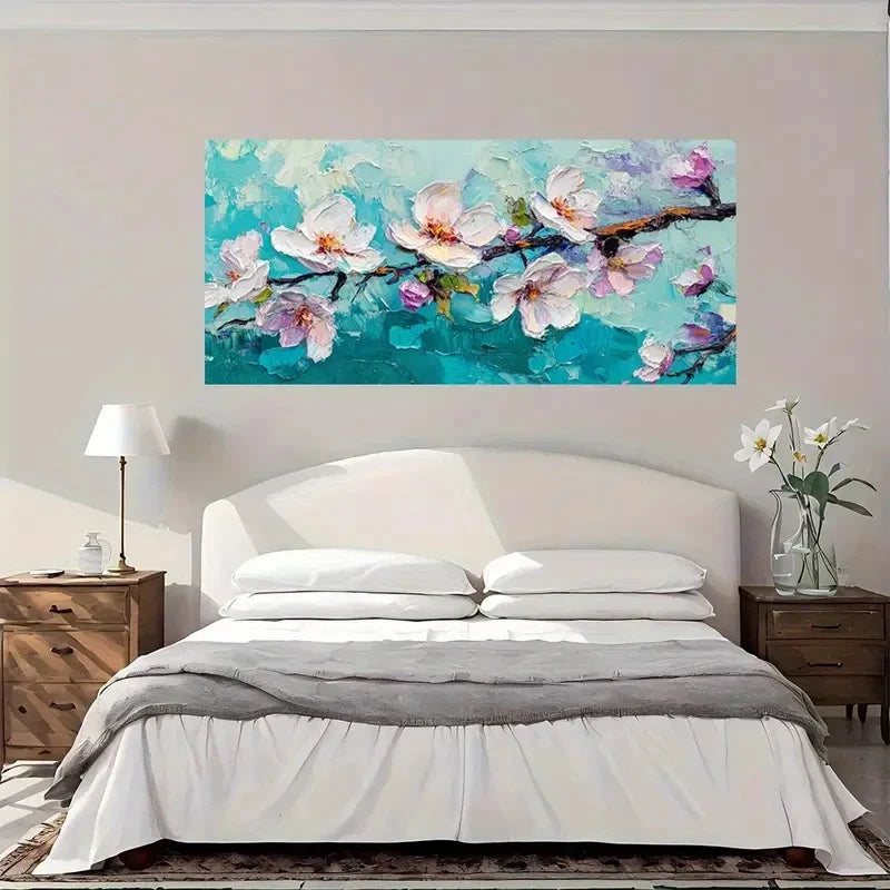 Colorful Flowers Floral Wall Art Canvas Office Home Room Framed 120x60cm