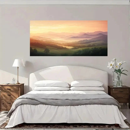Modern Vintage Mountain Wall Art Canvas Office Home Room Framed 120x60cm